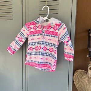 Carter's Pink and Blue Patterned Hoodie